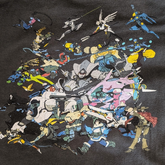 Blizzard Overwatch Grey Graphic T-Shirt - Women's Medium - Picture 2 of 5